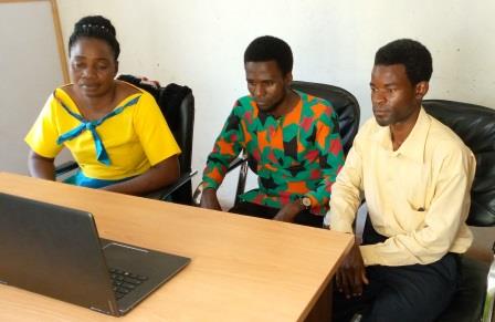 Senga translators, Daniel Goma, Francis Milazi and Bertha Chilembo particiting in the 2021 OBT global Virtual conference 